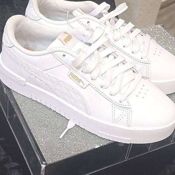 Puma Jada DBoss Sneakers- White/Team Gold - Picture 7 of 9